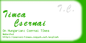 timea csernai business card
